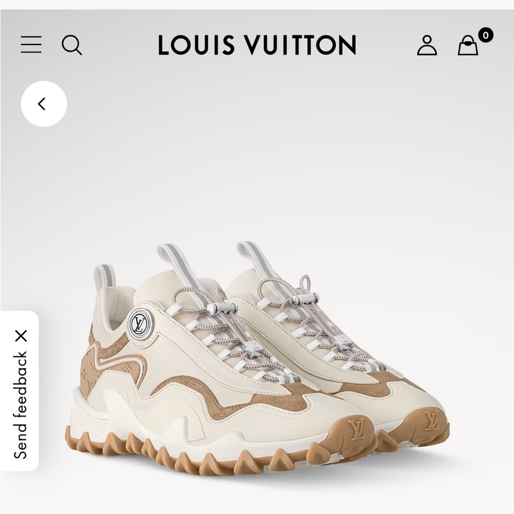 Louis Vuitton Cream and Tan Sneakers